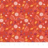 Pattern: 2240602-3 SEED PODS IN RED ORANGE,  Quantity: Half Metre