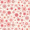 Pattern: Snowflakes Cream Red,  Quantity: Half Metre