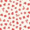 Pattern: Scatter Red,  Quantity: Half Metre