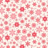 Pattern: Snowflakes Red,  Quantity: Half Metre
