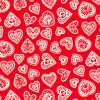 Pattern: Hearts Red,  Quantity: Half Metre