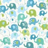 Pattern: 2602B Blue Elephants,  Quantity: Half Metre