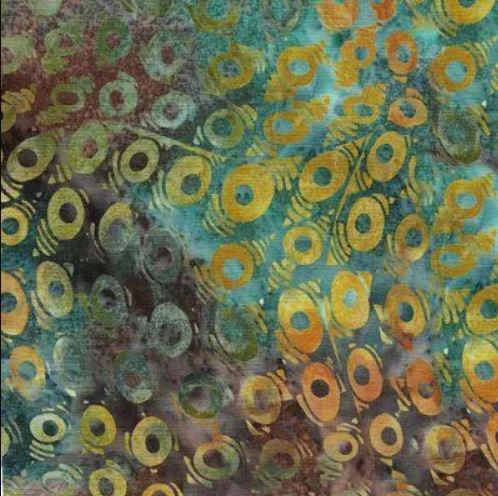 Makower Island Batiks │ Slanted Circles and Squares │ Rainbow
