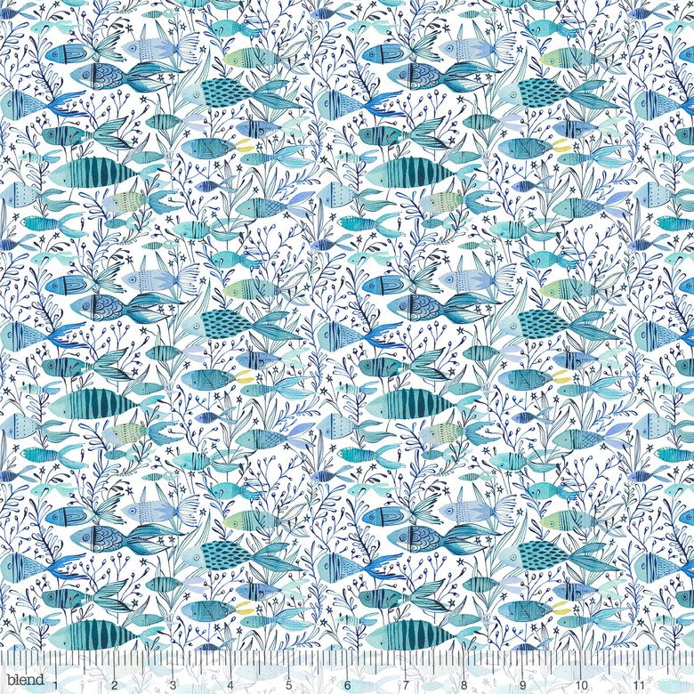 Mermaid Days -Here Fishy Blue