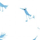 Clothworks - Baby Gone Wild Blue Stork
