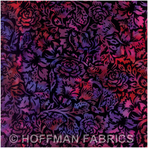 3343-533 Stof Bali Handpaints pink purple black batik