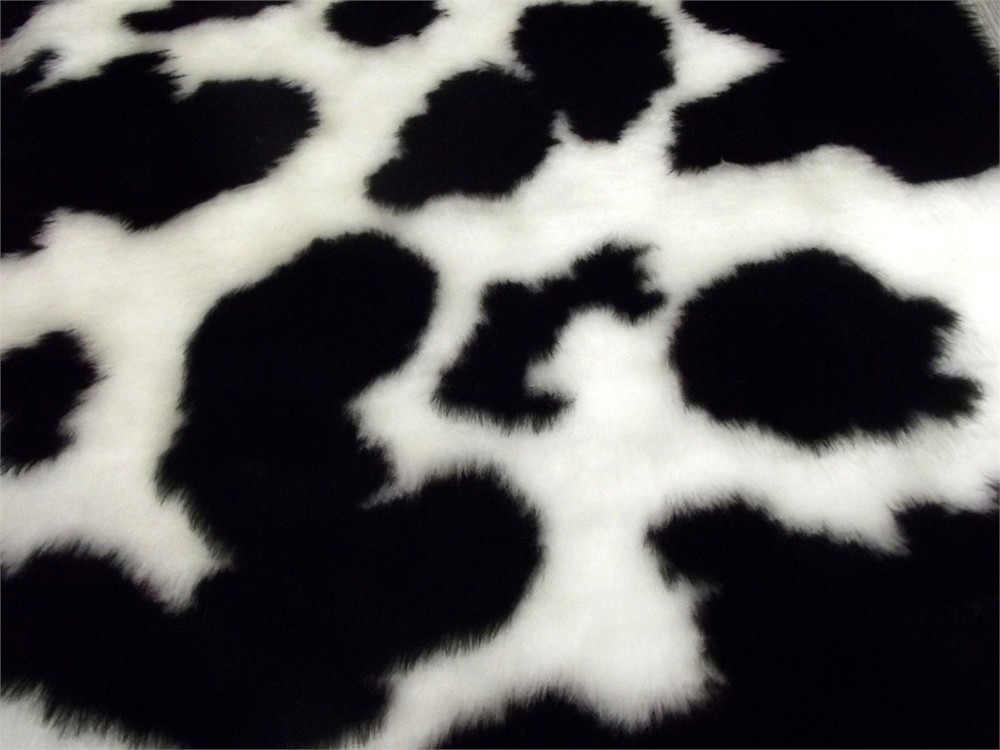 CRS Fabrics - Animal Faux Fur - Black Cow R2P