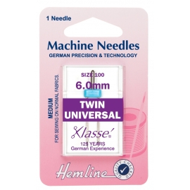 Hemline - Machine Needles - Twin Universal Size 100 6.0mm