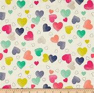 Fantasy Hearts White Background 1819W