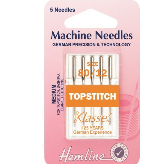 Hemline - Machine Needles - Topstitch 80/12 5 Set