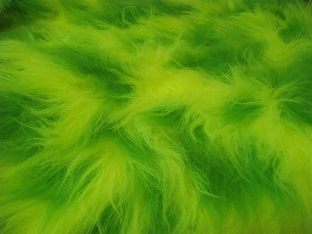 CRS Fabrics - Faux Fur - LIME AC356P