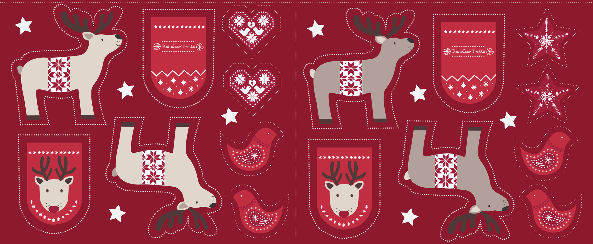WIMSR- Cut MeOut Reindeer on red