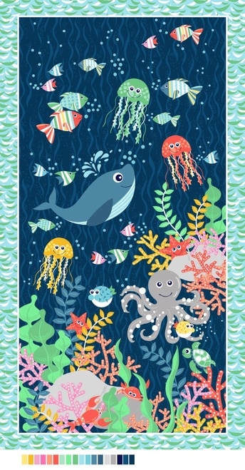 Blank Quilting - Sea Buddies Panel BL9308P-77 panel