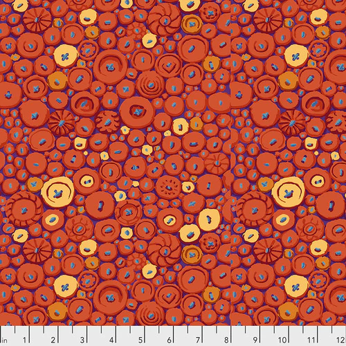 Freespirit │ Kaffe Fassett Collective │ Button Mosaic ORANGE