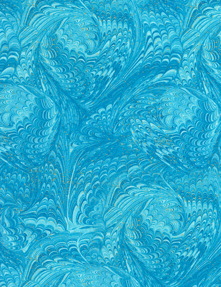 Timeless Treasures - Enchant Marble  - Aqua - CM5879