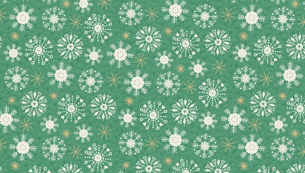 Merry Snowflakes Green 2115-G