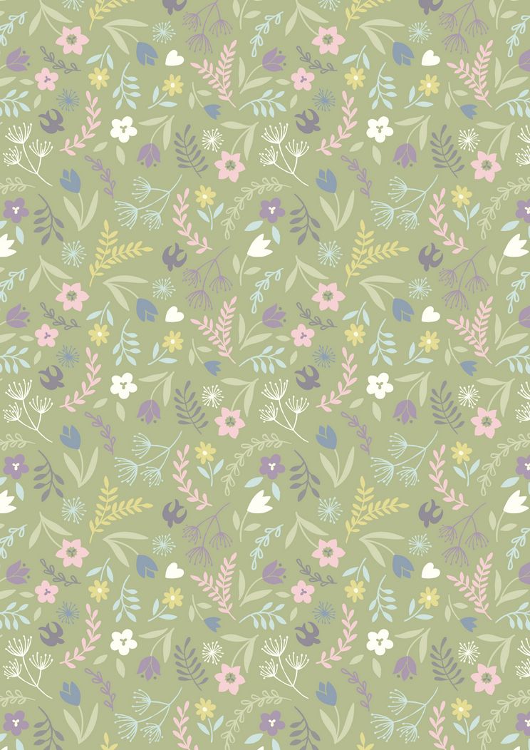 Salisbury Spring A207.3 Swallows and Blooms on green