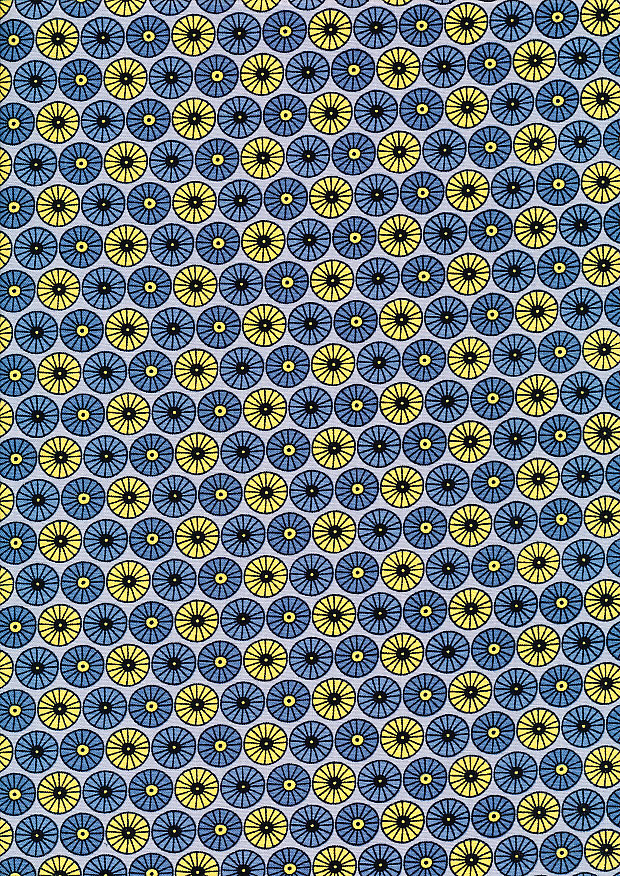 Fabric Freedom - Scandi Flora - Circle Grey FF322/2