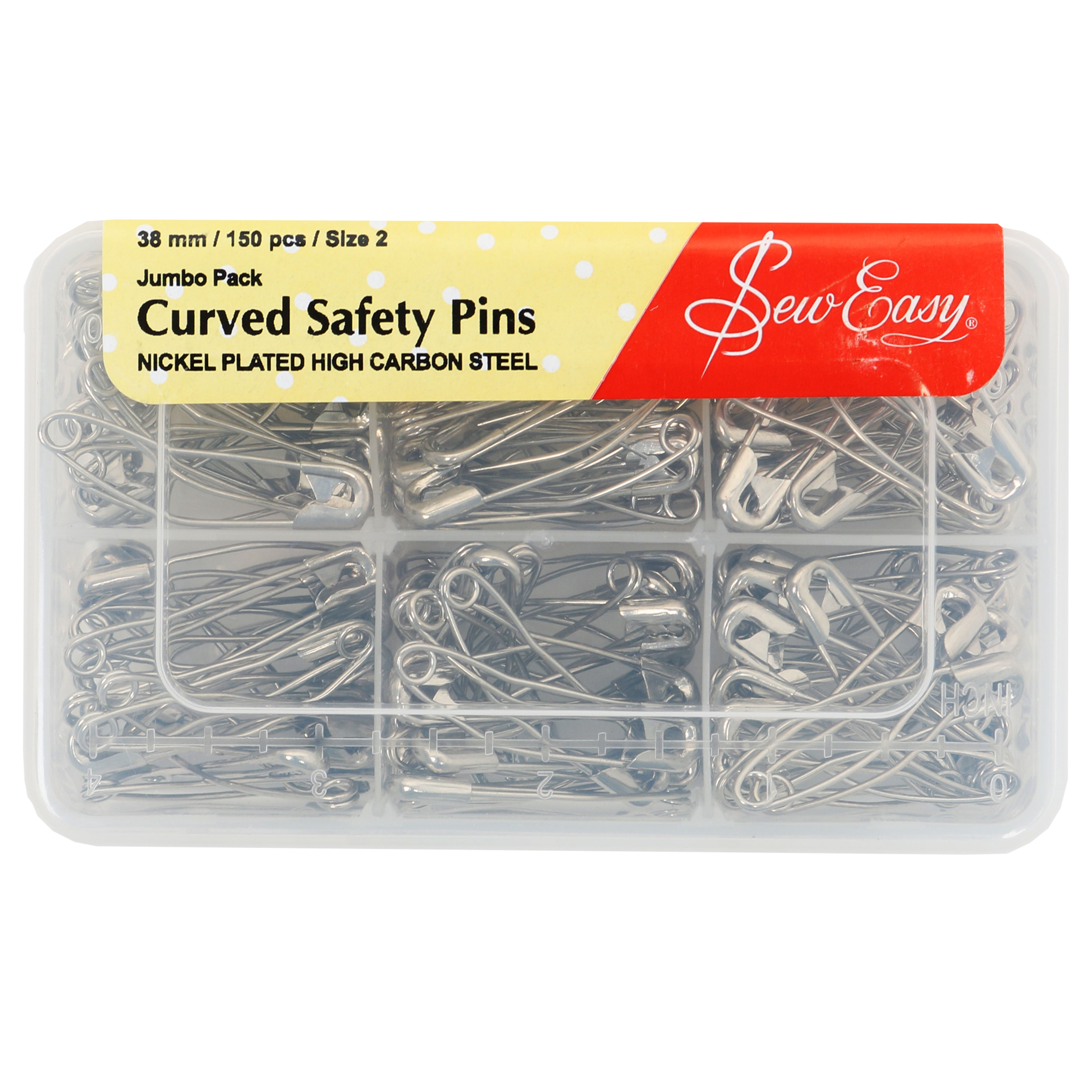 SewEasy - Curved Safety Pins - 38mm 150pcs Size 2