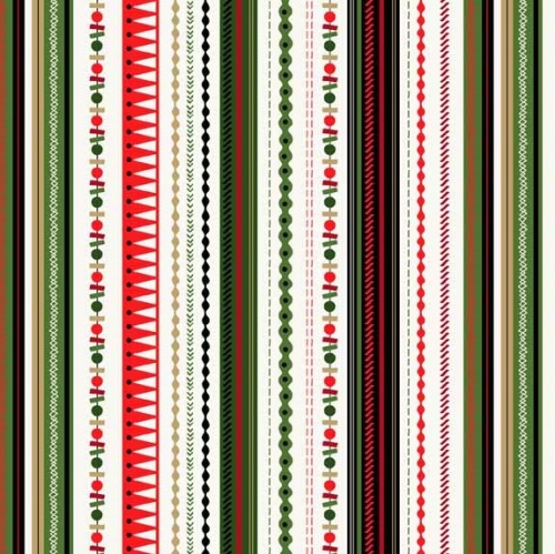 Makower │ Modern Metallic Stripe │ Green