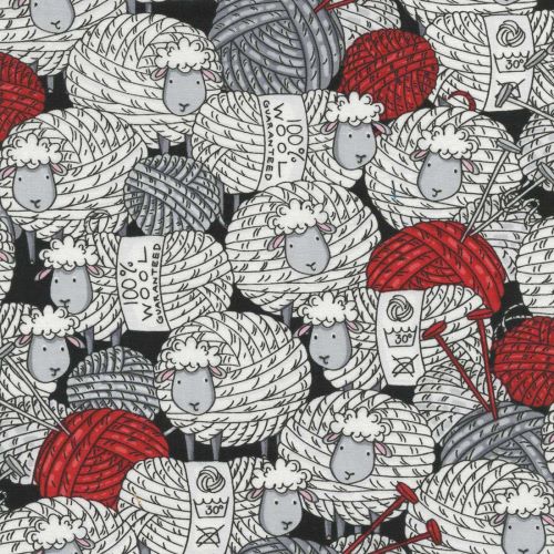 Timeless Treasures │ FUN │ Black │ Patchwork Garden
