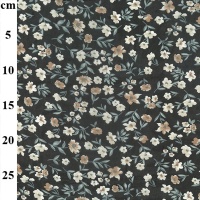 C8351 POLY CHIFFON BLACK FLORAL