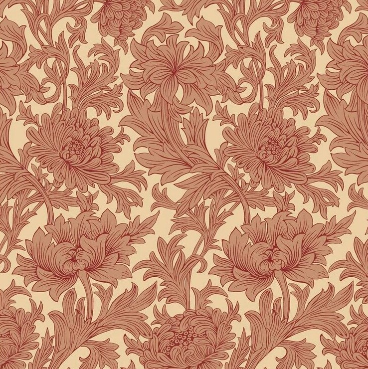 Morris & Co │Merton │Crysanthemum Toile RED