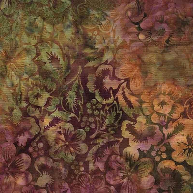 Makower Island Batiks │ Woodblock Bouquets │ 3 Colours