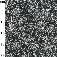 JLC0382 Black - Cotton Spandex Print Leaves