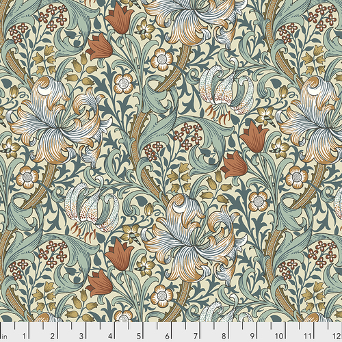 PWWM028-AUTUMN Golden Lily - Standen- Morris and Co