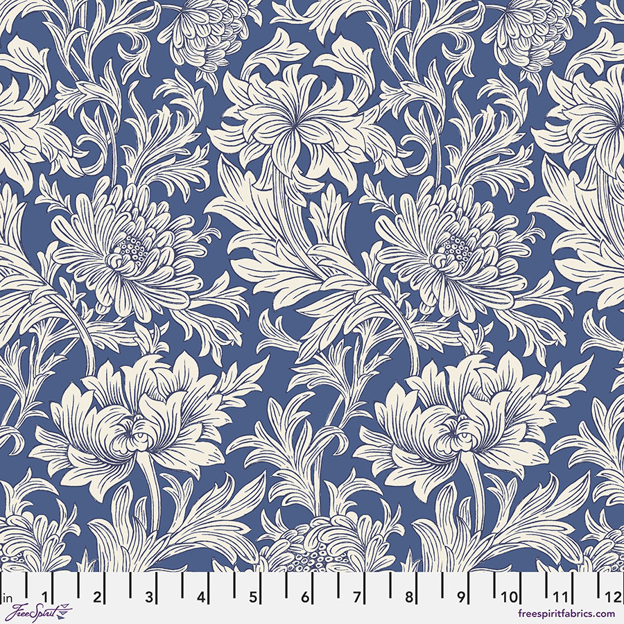 Morris and Co │ Wandle │ Chrysanthemum BLUE