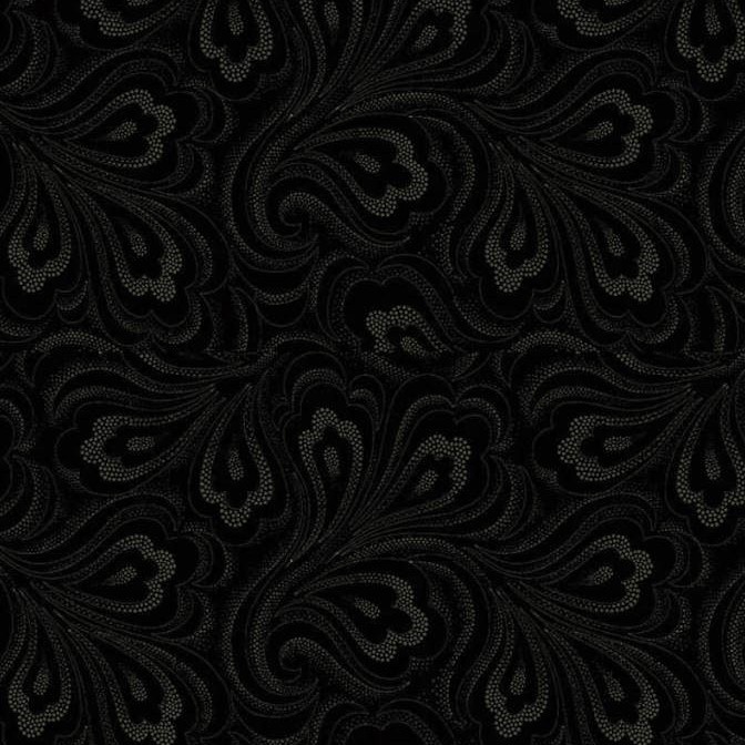 Timeless Treasures │ Hue Black │ Dot Petals